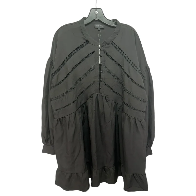 Major Savings Tunic Long Sleeve By In The Style In Black, Size: 18