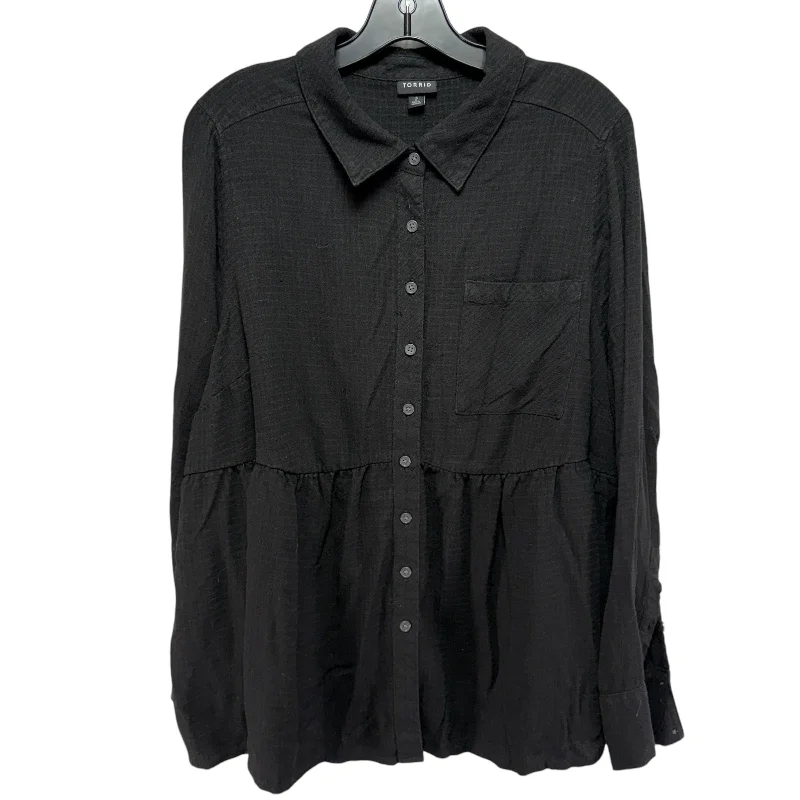 Final Clearance Tunic Top Long Sleeve By Torrid In Black, Size: 2X