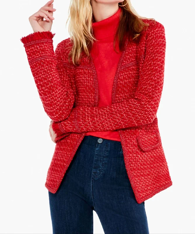 Don't Miss Up Tempo Jacket In Red Mix