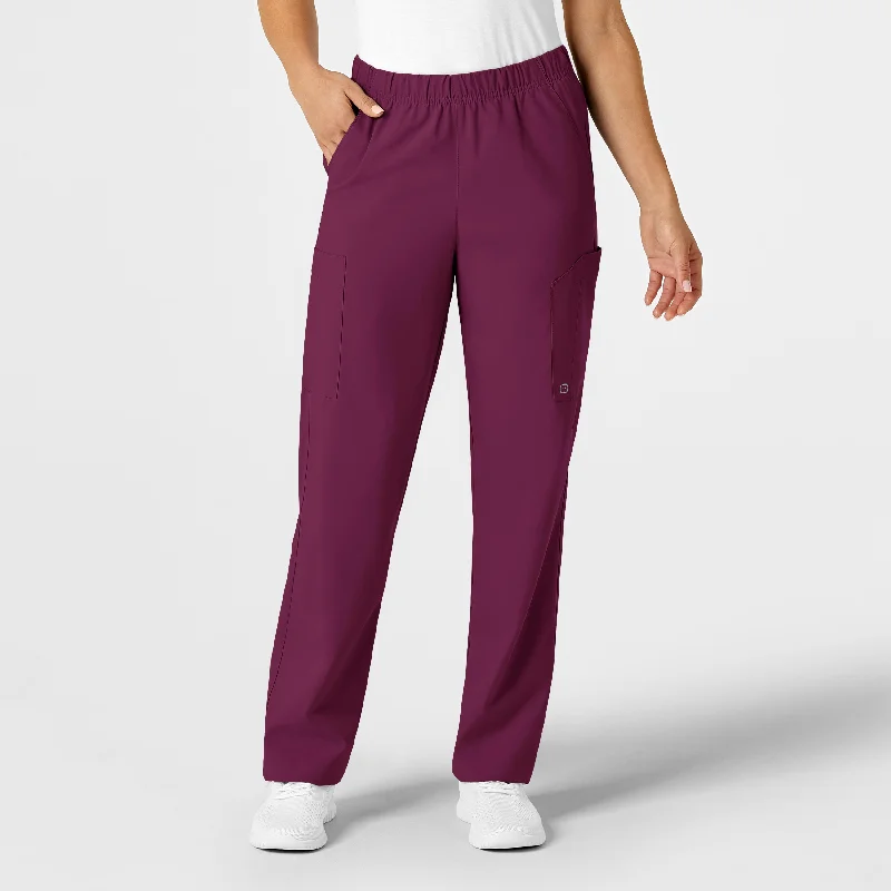 Exclusive Access W123 Unisex Multi-Cargo Scrub Pant - Wine