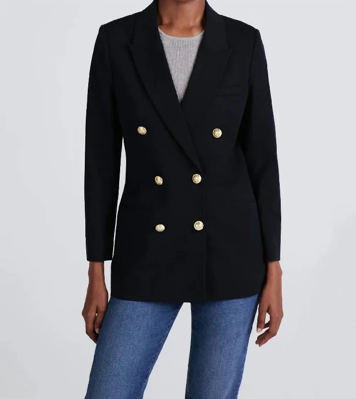 Limited Edition Walter Double Breasted Jacket In Midnight