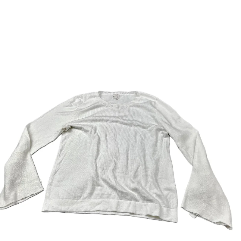 Season Finale Sale White Top Long Sleeve By J. Crew, Size: M