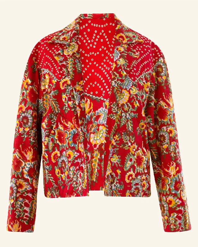 Today’s Special Women's Dune Rosemary Print Jacket In Red