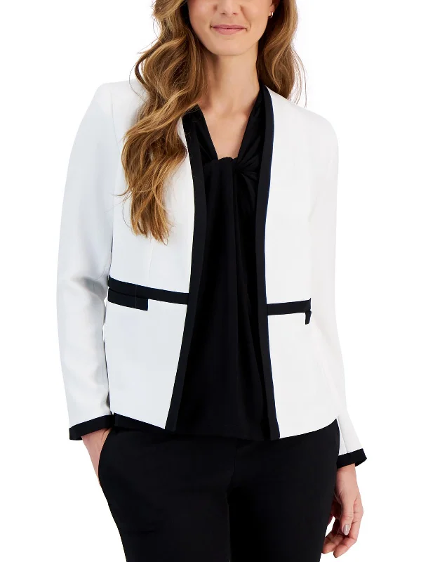 Midnight Madness Womens Lining Professional Open-Front Blazer