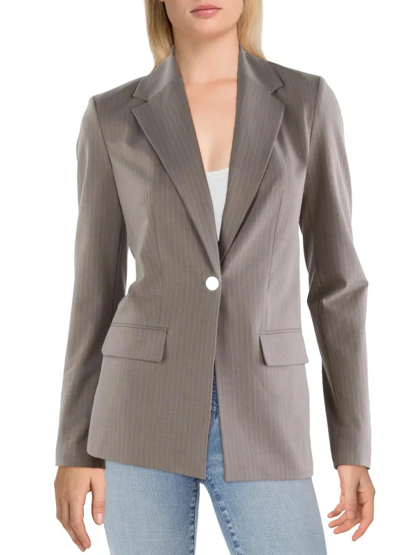 Buy Now Womens Pinstripe Suit Separate One-Button Blazer