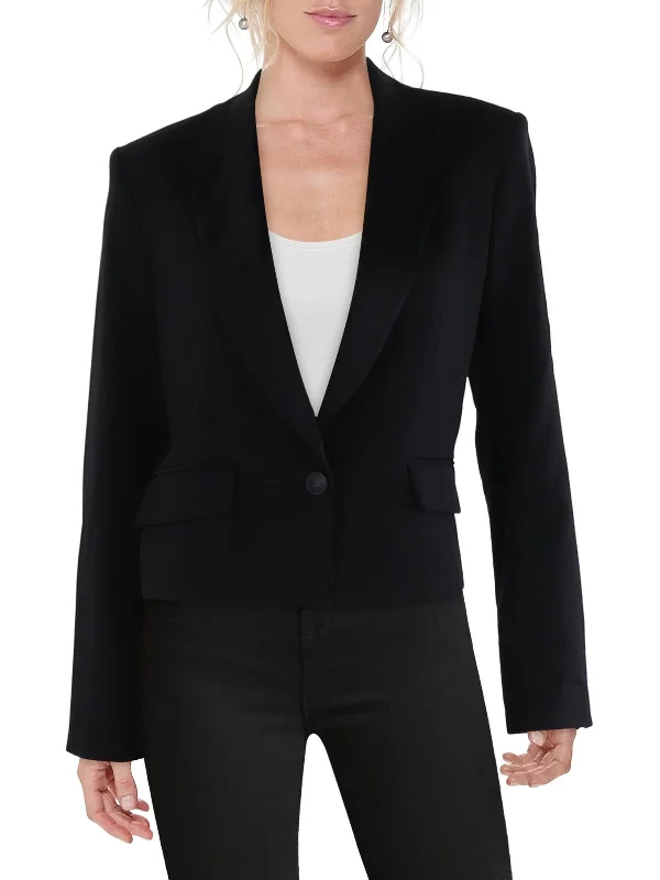 Daily Specials Womens Wool Suit Separate One-Button Blazer