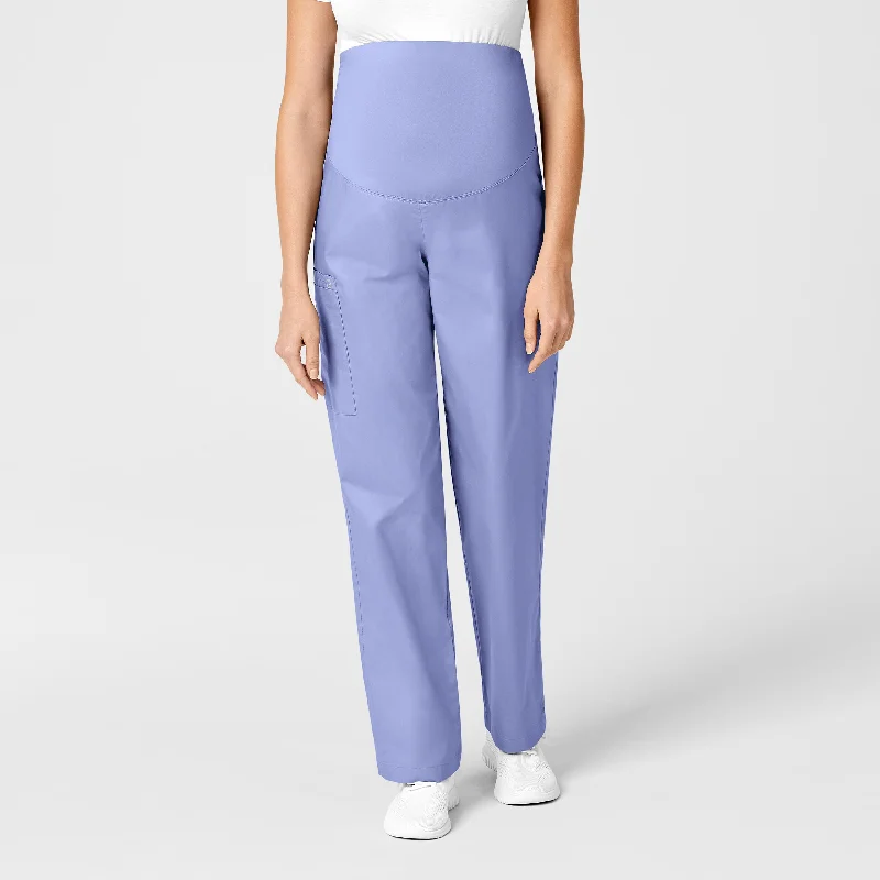 Great Deals WonderWORK Maternity Cargo Scrub Pant - Ceil Blue
