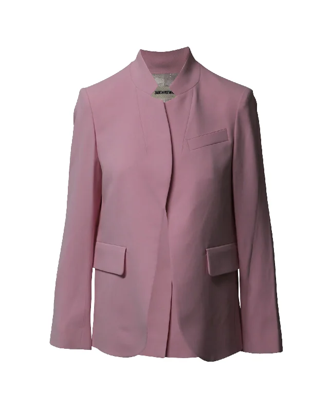 Price Drop Zadig & Voltaire Very Crepe Jacket in Pink Acetate