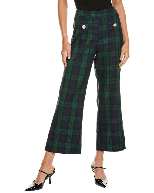 New Deals Alexia Admor Jayden Wide Leg Plaid Pant