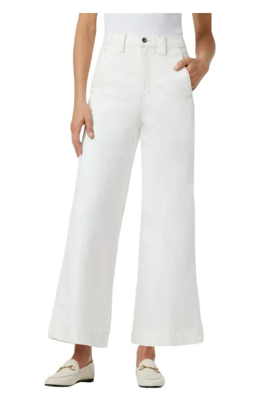 Markdowns Avery Wide Leg Ankle Jeans In Milk