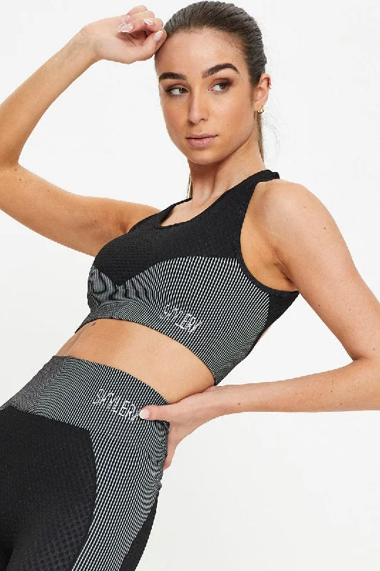 Blowout Deals Black Activewear Bra