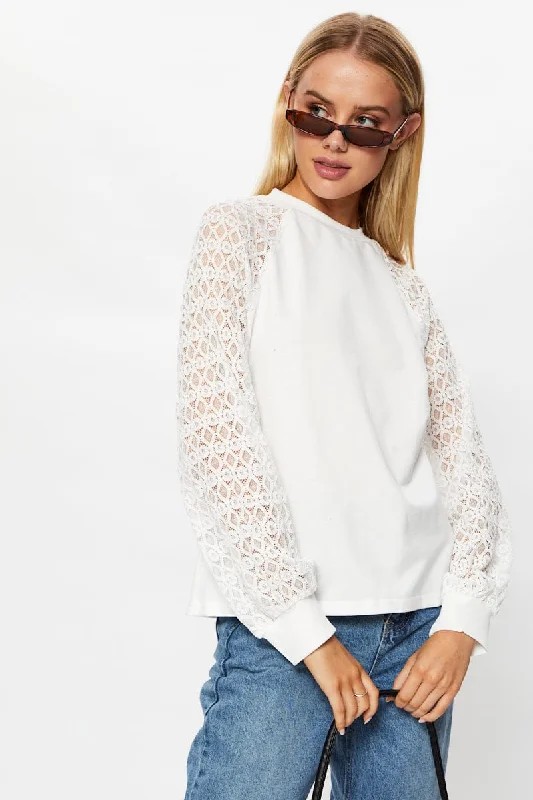 Markdowns Black Lace Sleeve Top