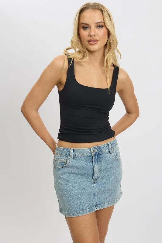 Online Specials Black Tank Top Sleeveless Supersoft