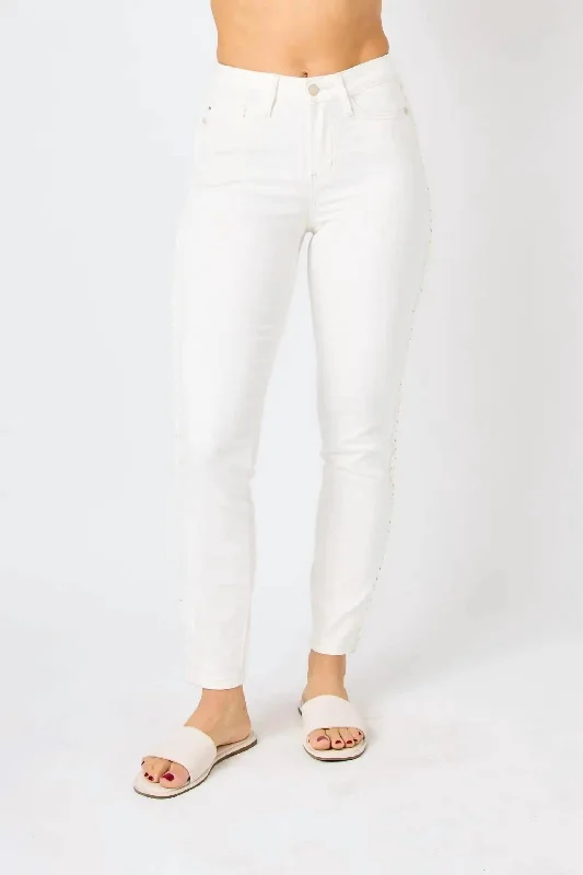 Exclusive Savings Braided Jeans In White