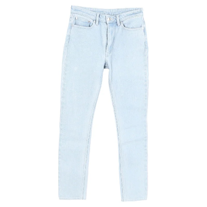 Buy More, Save More Burberry Mid-Waist Slim-Fit Jeans in Light Blue Cotton