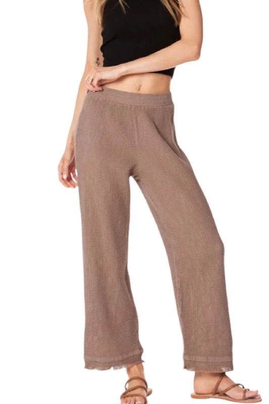 Deal Dash Cropped Wide Leg Pants In Hazelnut