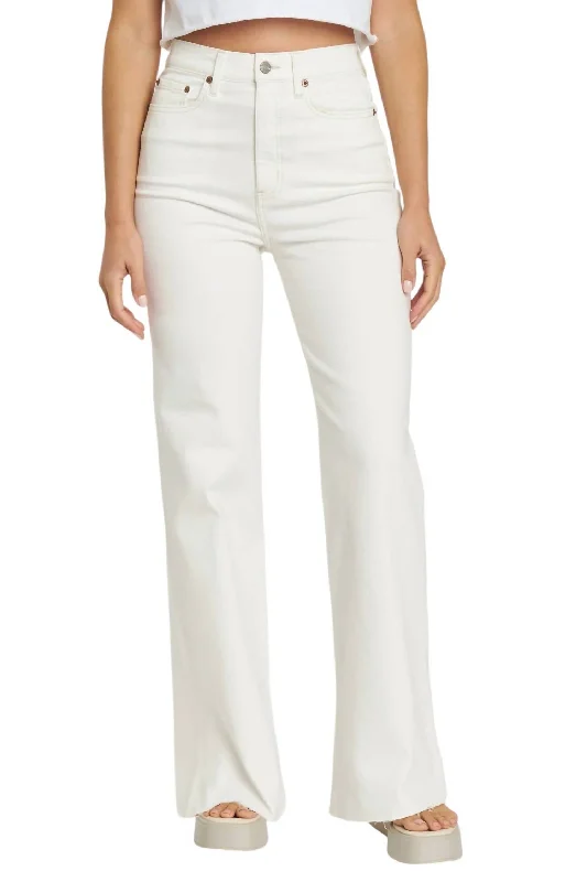 Midnight Madness Far Out Wide Leg Jeans In White