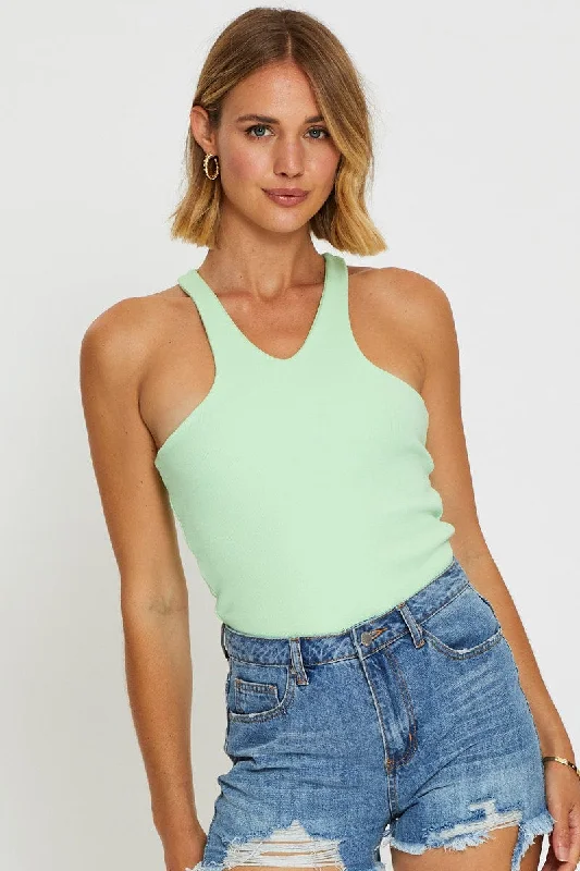 Green Singlet Top