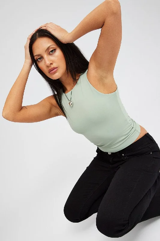 Unbeatable Prices Green Supersoft Tank Sleeveless