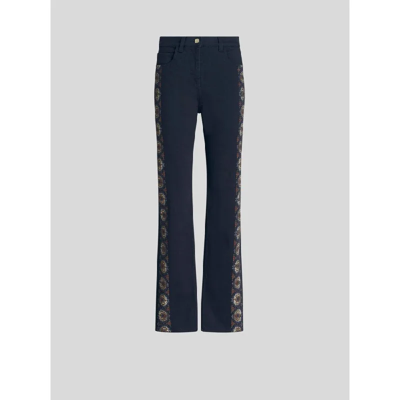 Don't Miss JEANS WITH FLORAL SIDE BANDS