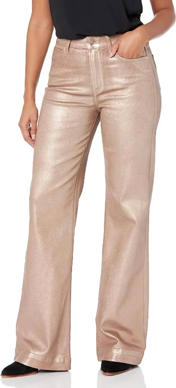 Holiday Sale Leenah Luxe Coating Jean In Pink Champagne