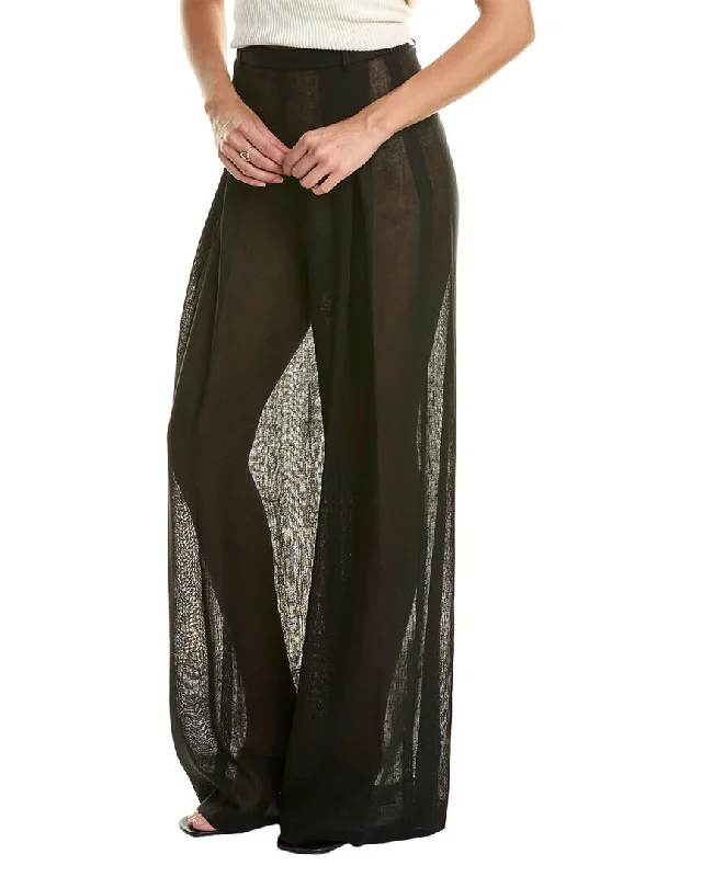 Super Savings Michael Kors Collection Garza Crepe Linen Palazzo Pant