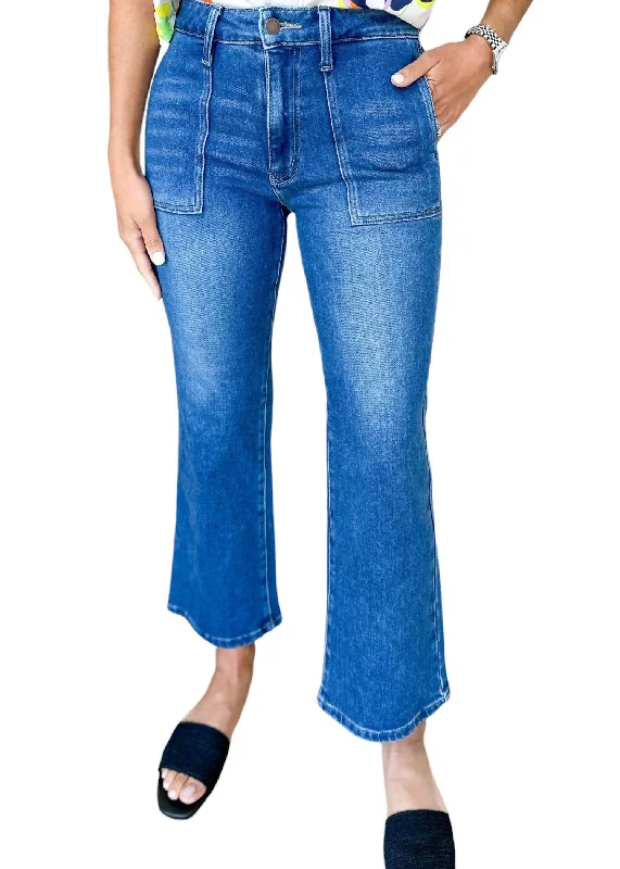 Massive Deals Natalie Crop Flare Jean In Medium Wash