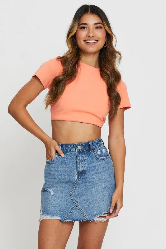 Orange Crop Top