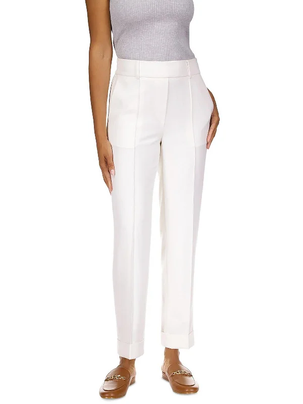 Sale Event Petites Womens High Rise Cropped Straight Leg Pants