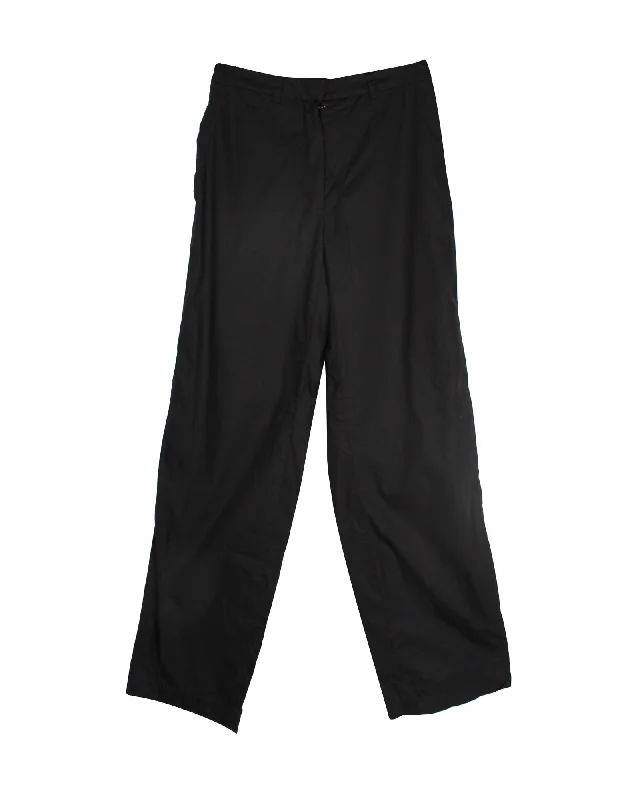 Special Savings Prada Linea Rossa Straight Leg Trousers in Black Cotton Nylon
