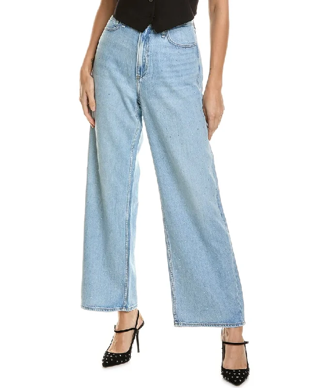 Deep Discounts rag & bone Lori Mid-Rise Light Wash Wide Leg Jean