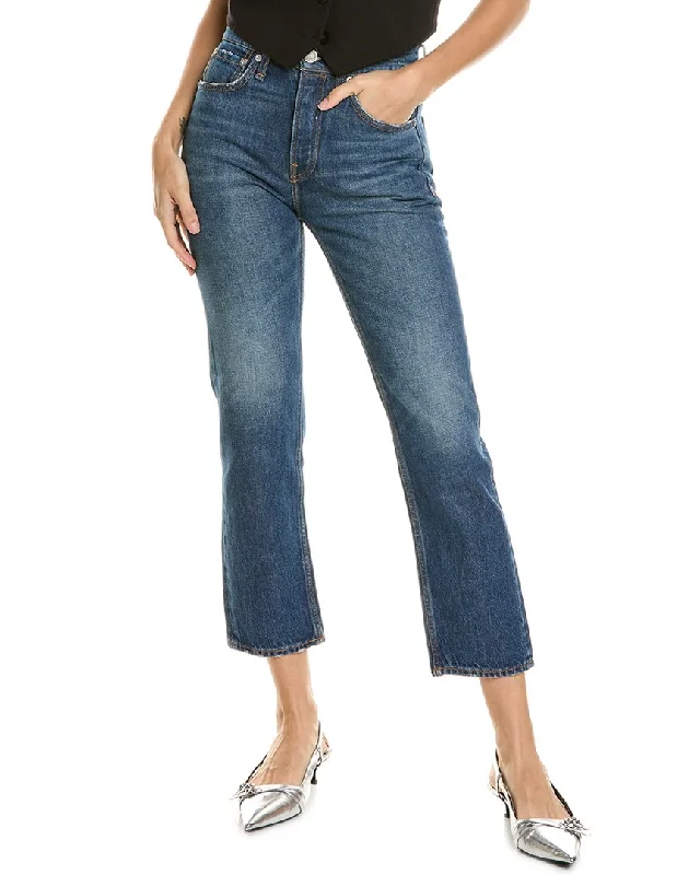 Midnight Madness rag & bone Maya High-Rise Charlock Ankle Slim Jean