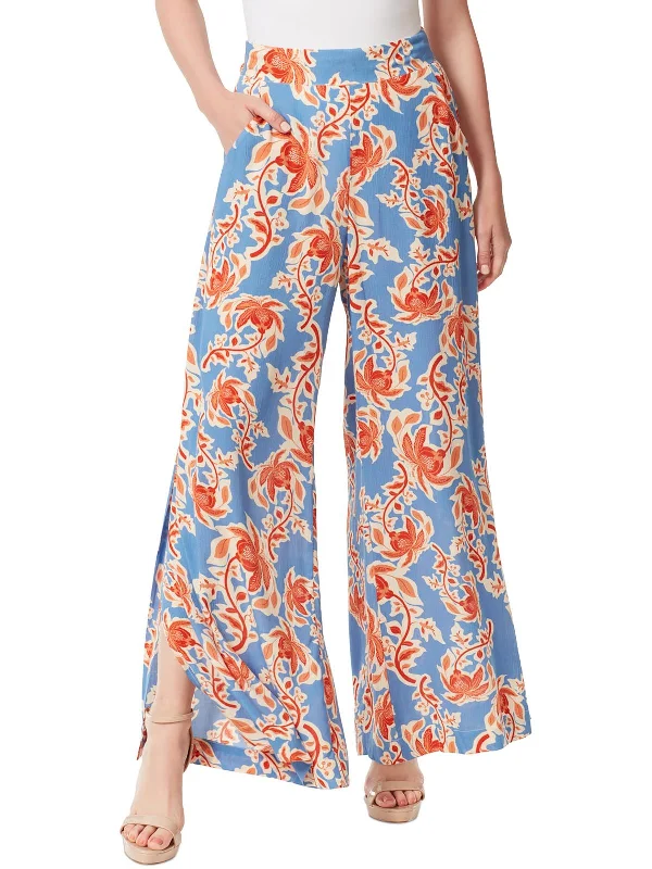 Limited Time Discount Shaye Womens Floral Print Viscose Wide Leg Pants