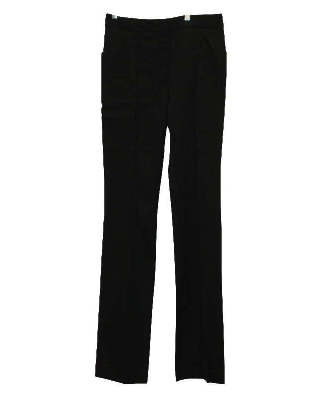 Stella McCartney Straight Leg Pants in Black Wool