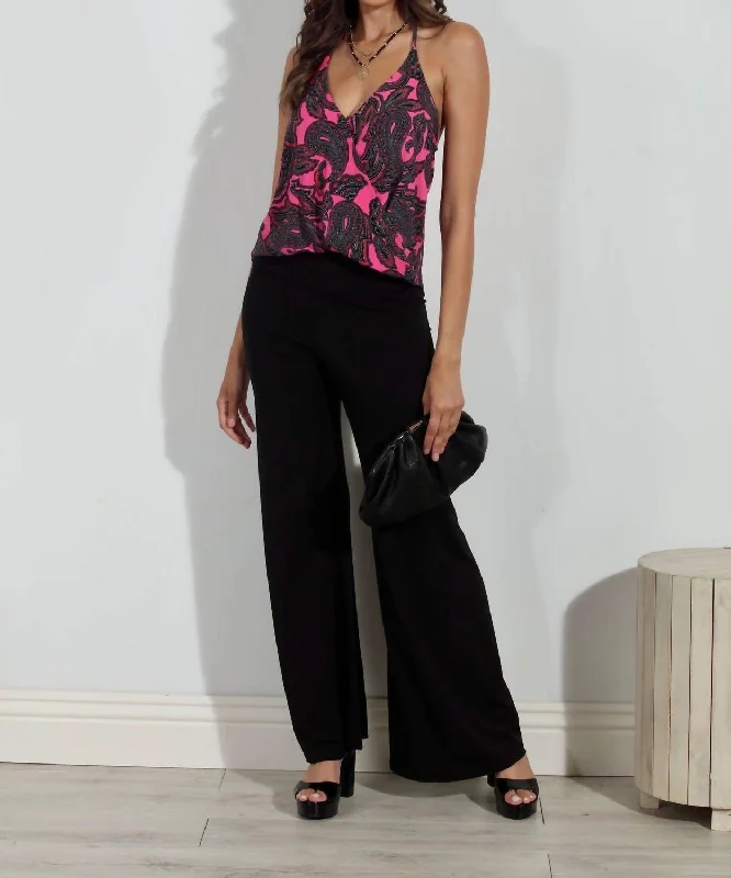 Crazy Deals Stretch Flare Leg Pants In Black