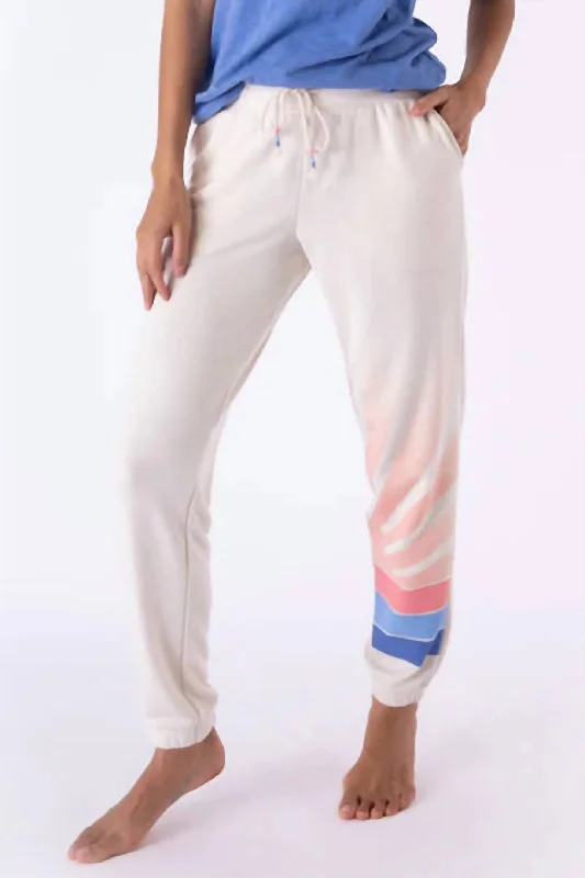 Savings Event Sunrise Stripes Banded Pants In Stone