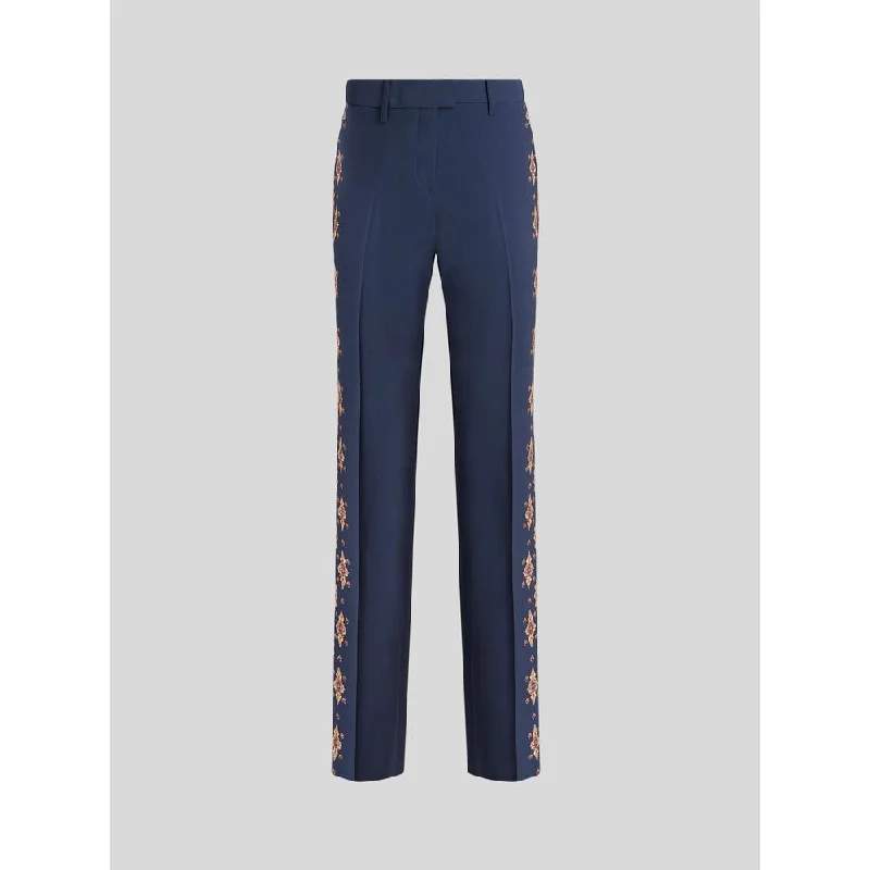 YEAR-End Sale TAILORED TROUSERS WITH PRINTED TAPES
