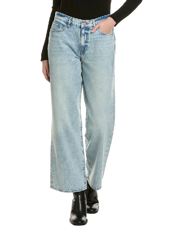 Value Deals Triarchy Ms. Miley Striped Medium Indigo Baggy Jean