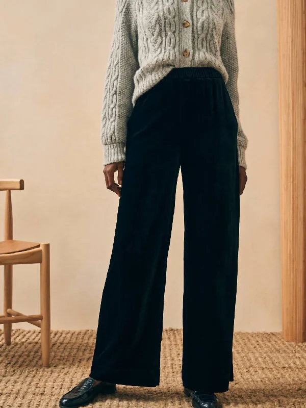 Members Only Velvet Genevieve Pant In Black