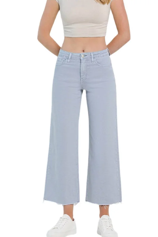 Bargain Blast Vervet High Rise Crop Wide Leg Jeans In Grey