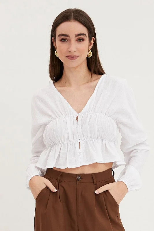 Buy Now White Shirt Top Long Sleeve