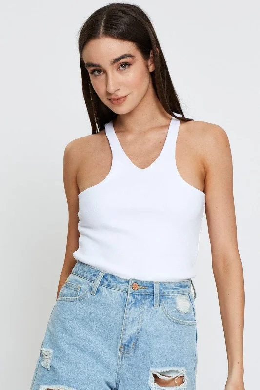 White Singlet Top