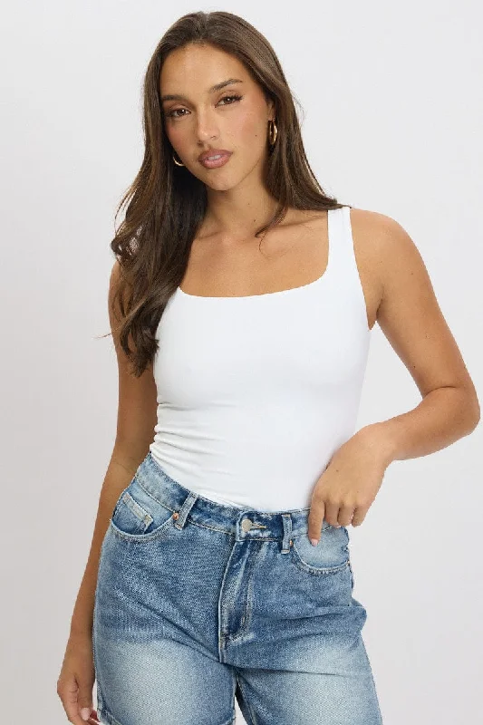 Big Discounts White Tank Top Sleeveless Supersoft