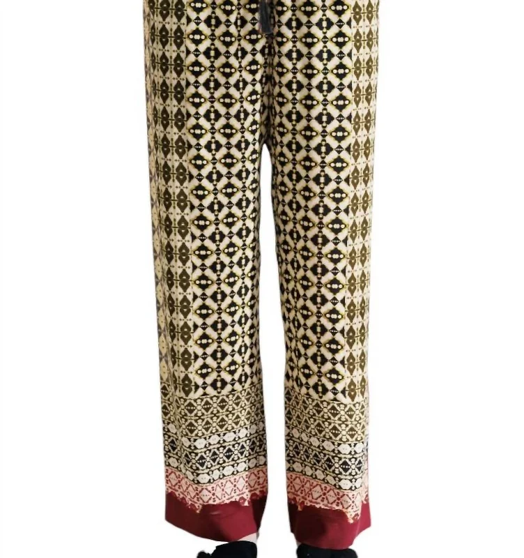 Act Now Wide Angle Pants In Tribal Beat