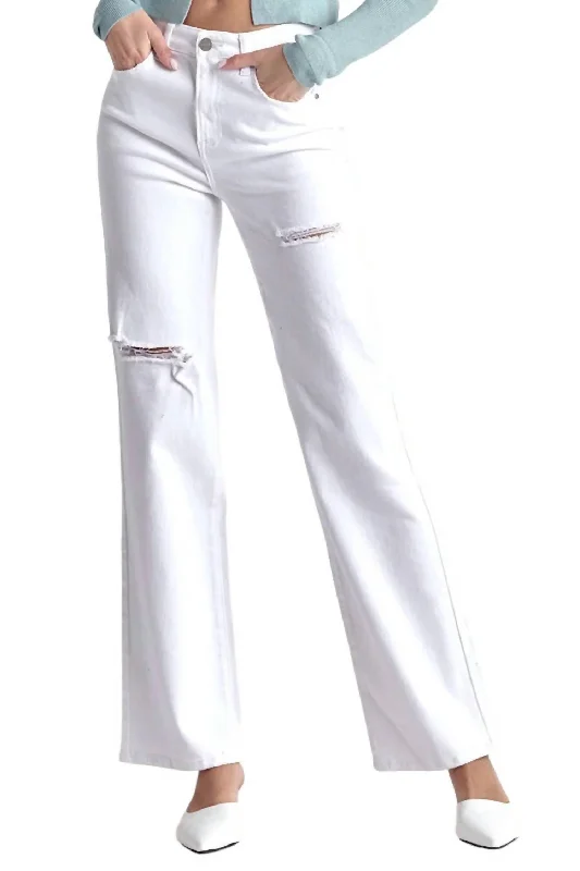 Extra Savings Wide Leg Jean In White