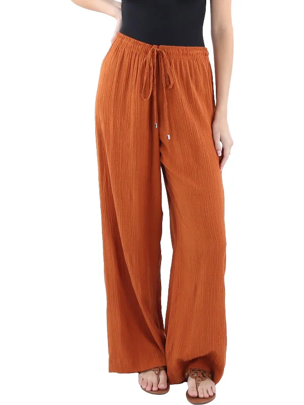 Bargain Bin Womens High Rise Drawstring Wide Leg Pants