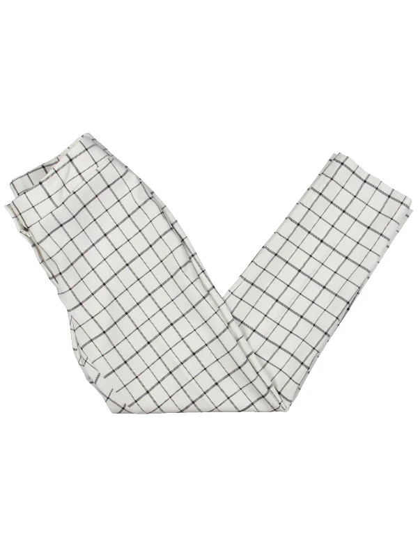 Womens Plaid Skinny Dress Pants