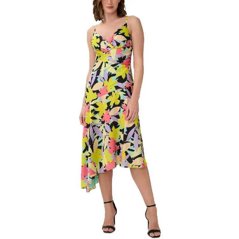 Friends and Family Sale Aidan by Aidan Mattox Womens Asymmetric Long Midi Dress