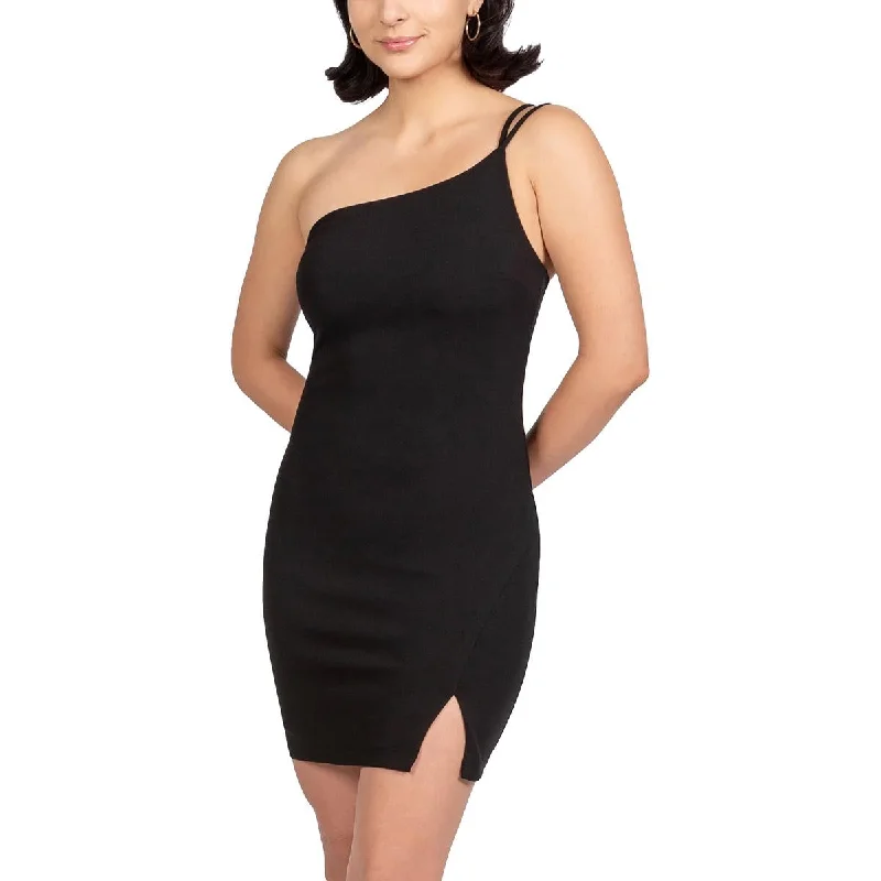 Incredible Offers Bee Darlin Womens Juniors Knit One-Shoulder Sheath Dress