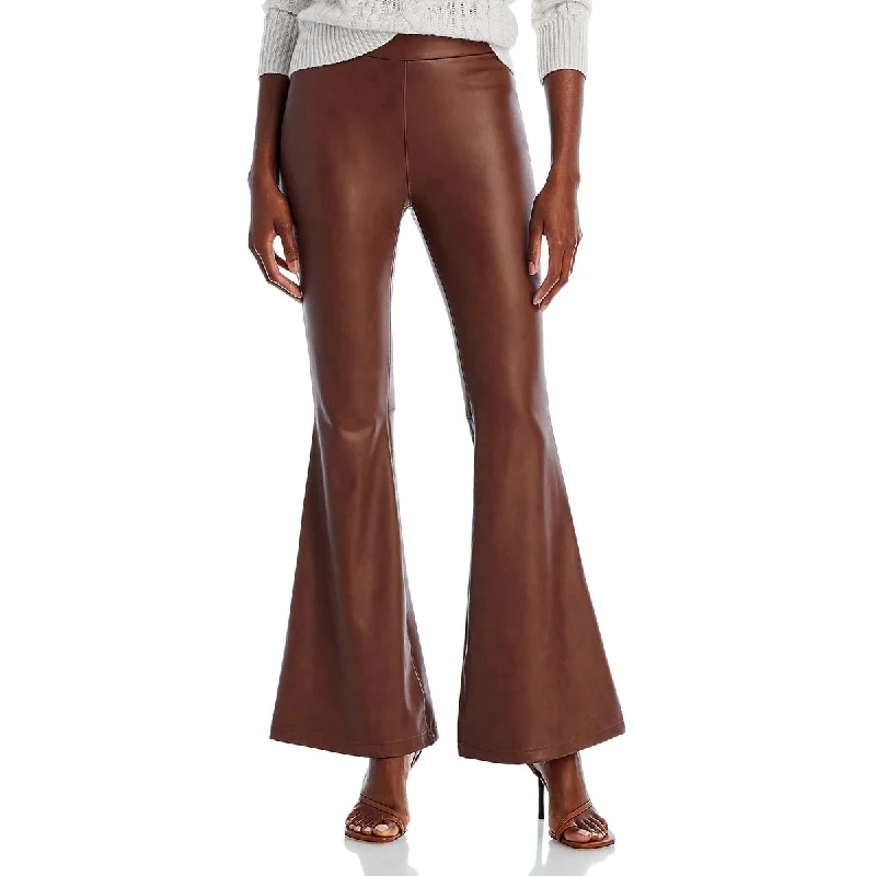 Clearance Event BAGATELLE.NYC Womens Faux Leather High Waist Flared Pants